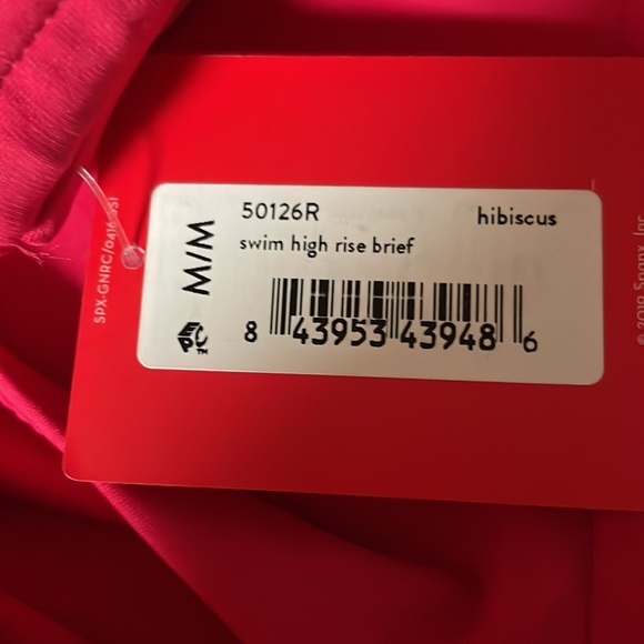 NWT! SPANX M, XL & 3X ‘Swim High Rise Brief’ Hibiscus color. Drawstring. 50126. - Picture 9 of 11